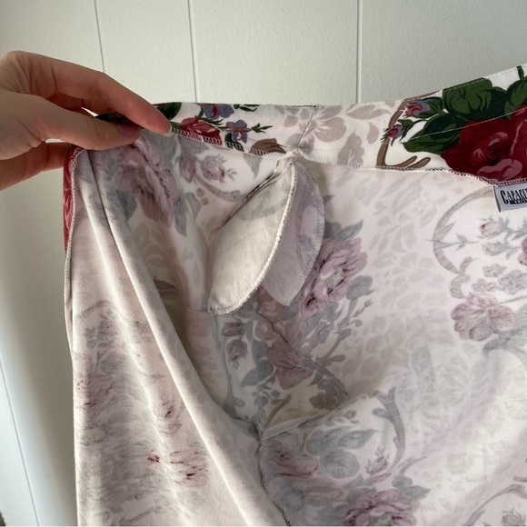 VTG 90s Capacity Knits Blazer Cardigan Floral Beige  Oversized Size Medium - Picture 15 of 16